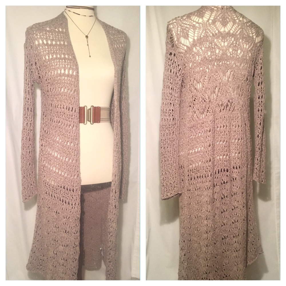 American Eagle Crocheted Duster